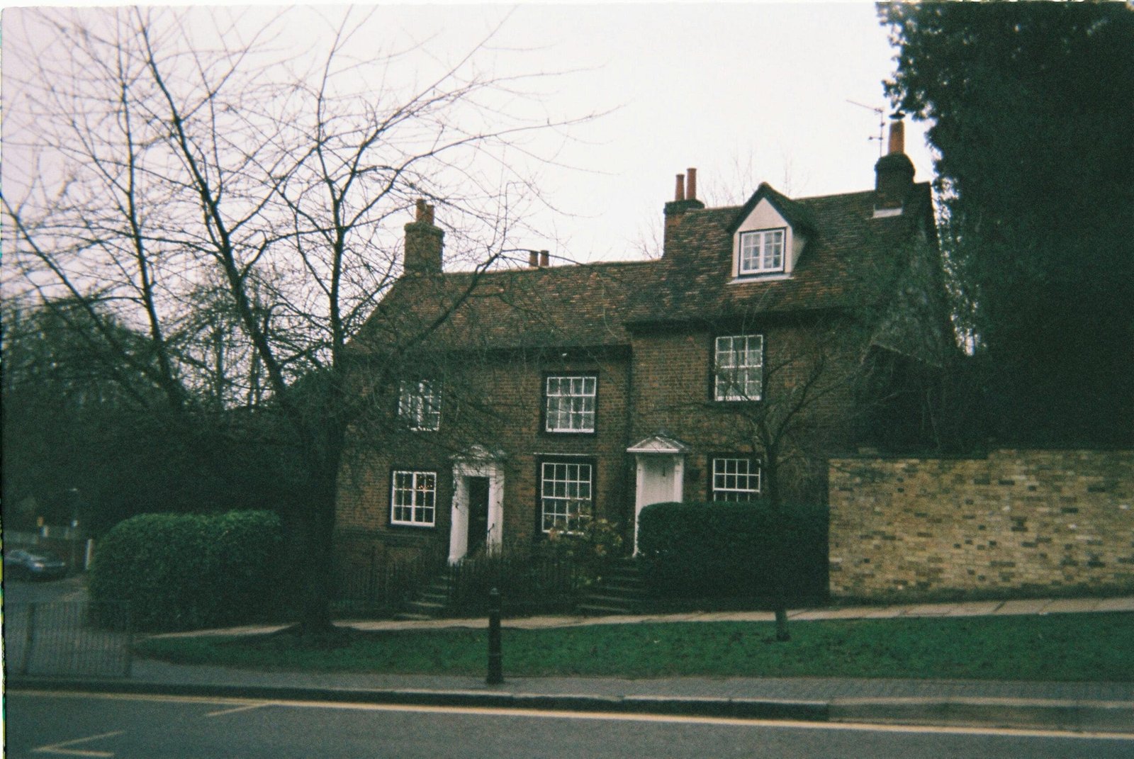 Facade of a Brown Concrete HOuse