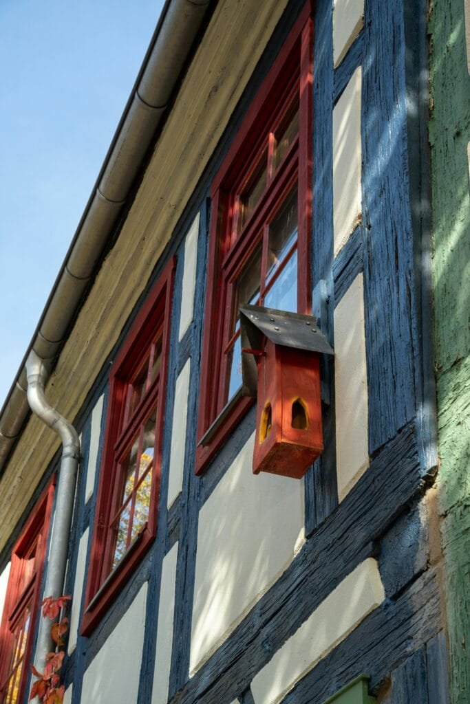 Charming Half-Timbered House with Birdhouse